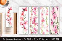 Watercolor Pink Snapdragon Flower Bookmark | Bookmark Design Product Image 1