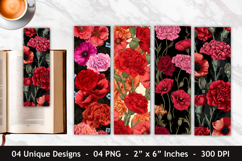 Carnation Flower &amp; Poppy Flower Bookmark Product Image 1