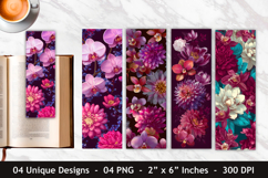 Orchid Flower &amp; Dahlia Flower Bookmark Product Image 1
