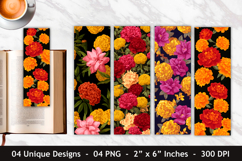 Azalea Flower &amp; Marigold Flower Bookmark Product Image 1