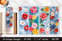 Paper Flower Bookmark | Bookmark Sublimation Product Image 1
