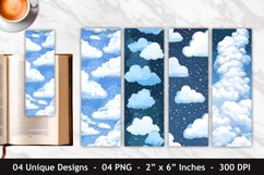 Snowy Clouds Bookmark | Bookmark Sublimation Product Image 1