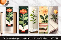 Flower Book Bookmark | Bookmark Sublimation Product Image 1