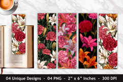 Carnation Flower &amp; Lily Flower Bookmark Product Image 1