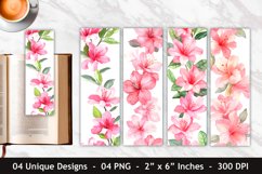 Watercolor Pink Azalea Flower Bookmark | Bookmark Designs Product Image 1