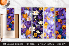 Crocus Flower &amp; Pansy Flower Bookmark Product Image 1