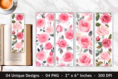 Watercolor Pink Rose Flower Bookmark | Bookmark Designs Product Image 1