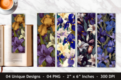 Iris Flower &amp; Lily Flower Bookmark Product Image 1