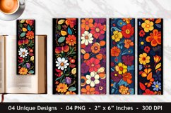 Groovy Floral Bookmark | Bookmark Sublimation Product Image 1