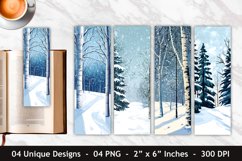 Winter Snowy Tree Bookmark | Bookmark Sublimation Product Image 1