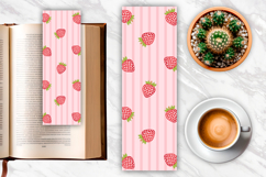 Strawberry Pattern Bookmark | Bookmark Sublimation Product Image 1