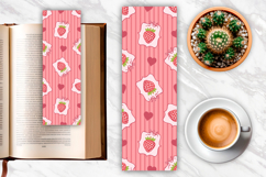 Strawberry Coquette Heart Bookmark | Bookmark Sublimation Product Image 1