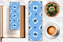 Blueberry Coquette Heart Bookmark | Bookmark Sublimation Product Image 1