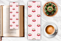 Cherry Pattern Bookmark | Bookmark Sublimation Product Image 1