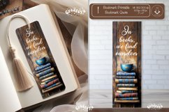 Vintage Bookmark quote printable retro bookmark png Product Image 1