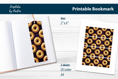 Donut Bookmark Printable for Book Club, Cute Reader Bookmark Product Image 2