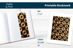 Donut Bookmark Printable for Book Club, Cute Reader Bookmark Product Image 2