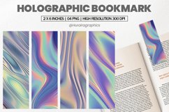 Holographic Bookmark PNG, Bookmark Sublimation Product Image 1