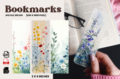 Flower Bookmark Design Printable Border Flower Pen Wrap_100 Product Image 1