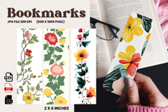 Flower Bookmark Design Printable Border Flower Pen Wrap_108 Product Image 1