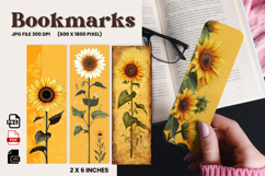Sunflower Bookmark Sublimation Design Printable Border_14 Product Image 1