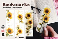 Sunflower Bookmark Sublimation Design Printable Border_2 Product Image 1
