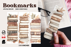 Stacked Books Bookmark Sublimation Design Printable_23 Product Image 1