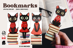 Stacked Books Bookmark Sublimation Design Printable_38 Product Image 1