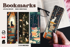 Stacked Books Bookmark Sublimation Design Printable_51 Product Image 1