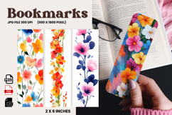 Flower Bookmark Design Printable Border Flower Pen Wrap_98 Product Image 1