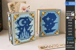 Wooden Bookmark Storage Box Laser Cut | Desk Organizer | CNC Product Image 1