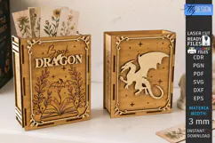 Wooden Bookmark Storage Box Laser Cut | Desk Organizer | CNC Product Image 1