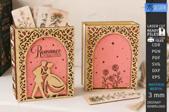 Wooden Bookmark Storage Box Laser Cut | Desk Organizer | CNC Product Image 1