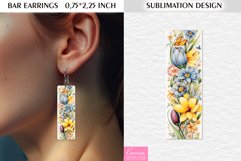 Spring Wild Flower|Easter Bar Earrings Sublimation Product Image 1