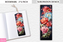 Vintage Pink and Blue Carnations Bookmark Sublimation Product Image 1