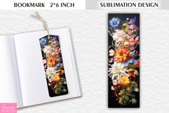 Flower Bookmark Sublimation Design|Vintage Floral Printable Product Image 1