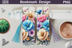 Wildflowers Bookmark | Pastel floral Bookmarks Product Image 1