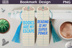 Funny Retro Library Card Bookmarks | Reading Sublimation Product Image 1