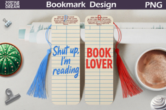 Funny Retro Library Card Bookmarks | Reading Sublimation Product Image 1