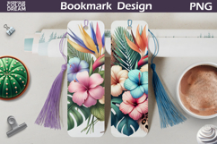 Wildflowers Bookmark | Pastel Tropical floral bookmark Product Image 1