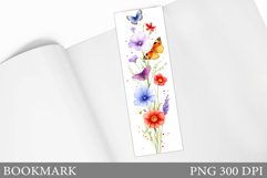 Butterfly Bookmark Sublimation. Butterflies Bookmark Design Product Image 1