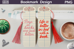Funny Retro Library Card Bookmarks | Reading Sublimation Product Image 1