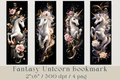 Fantasy Unicorn Bookmark, 4 png Product Image 1
