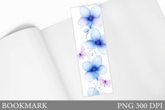 Dragonfly Bookmark Design. Flowers Bookmark Sublimation Product Image 1
