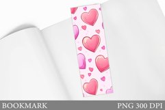 Hearts Bookmark Design. Valentines Bookmark Sublimation Product Image 1