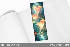 Hearts Bookmark Design. Valentines Bookmark Sublimation Product Image 1