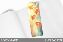 Hearts Bookmark Design. Valentines Bookmark Sublimation Product Image 1