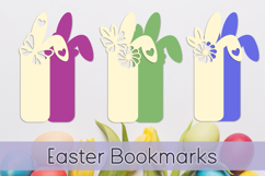 Easter bookmarks with bunny ears and butterfly svg layered Product Image 2