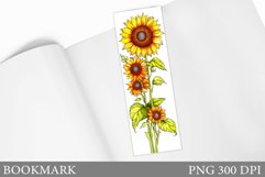 Sunflowers Bookmark Design. Flowers Bookmark Sublimation Product Image 1
