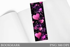 Hearts Bookmark Design. Valentines Bookmark Sublimation Product Image 1